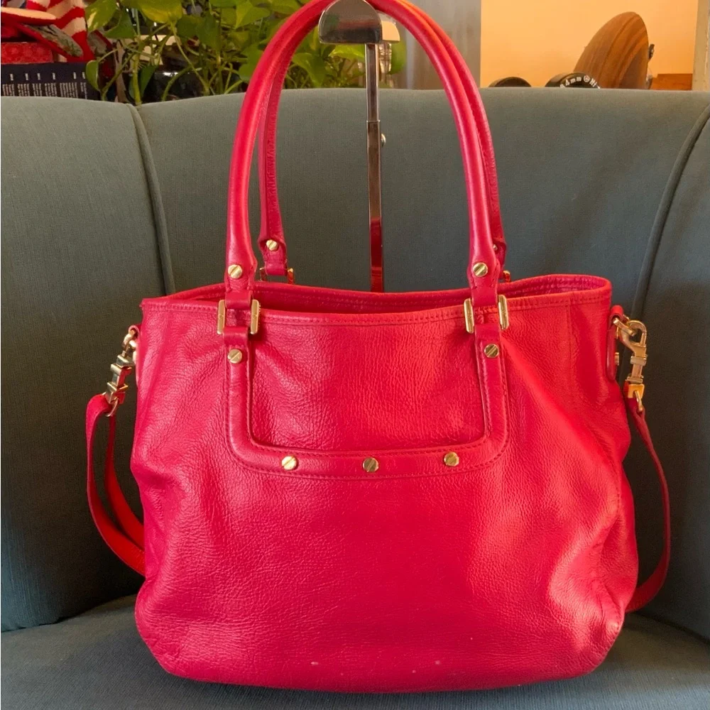 Tory Burch Classic Handle Amanda Hobo Two Way Bag - Carnival Red - Picture 2 of 9